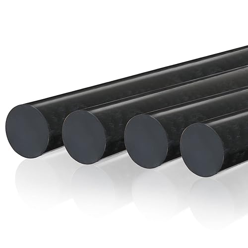 Miniatura 3 de Paquete de 4 varillas redondas de copolímero de acetal, varilla de plástico Delrin/Acetal de 1 pulgada de diámetro y 12 pulgadas de longitud,