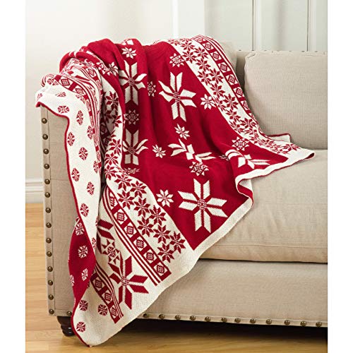 SARO LIFESTYLE Throw Blanket, Red Tone, 50" x 60" - Image 2