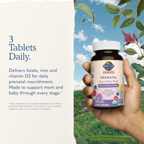 Garden of Life Organics Prenatal Once Daily Multivitamin, 90ct - image 8