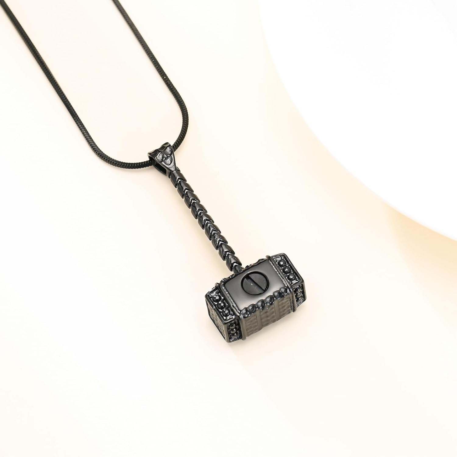 Minicremation Mjolnir Thors Hammer Urn Necklace for Ashes for Men Celtic Nordic Viking Cremation Jewelry for Women Keepsake Memorial Ashes Pendant - Image 4