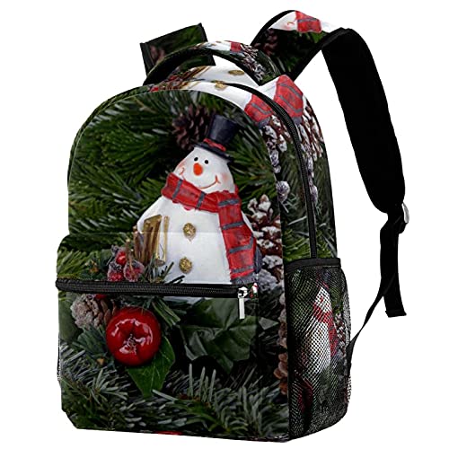 Sac à dos de voyage sapin de Noël pour campus et loisirs avec porte-bouteille pratique