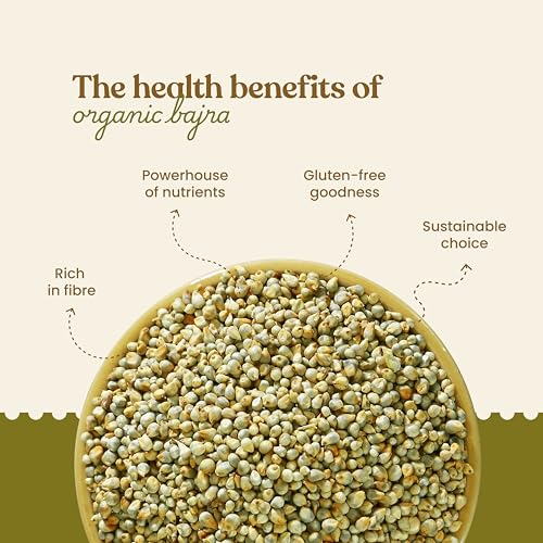Image of Bharat Vedica Bajra Millet 500gm | Organic Pearl Millet | 100% Natural & Gluten Free | Rich in Fibre & Protein