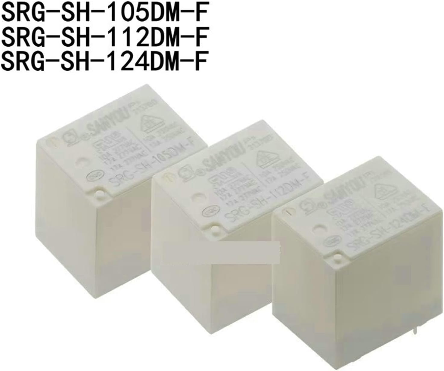 10pcs SRG-SH-112DM-F 12V SRG-SH-105DM-F 5V SRG-SH-124DM-F 24V Relay 17A Set of Normally Open 4 pins Replace HF152F 012-1HS(SRG-SH-112DM-F)