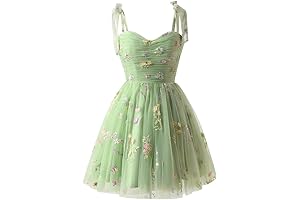 Stacees Elegant Women's Tie Strap Tulle Prom Dress