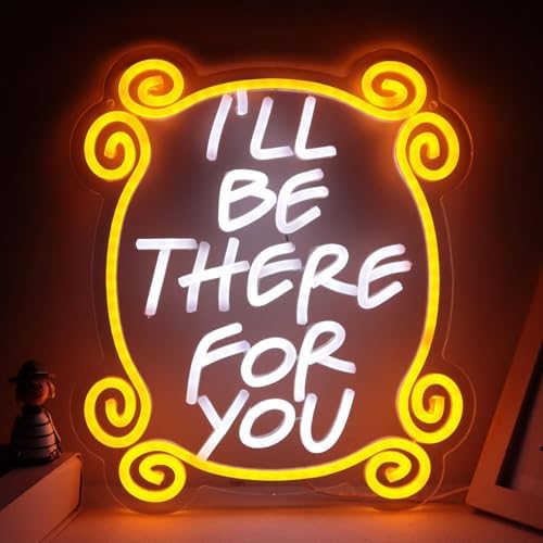 Tiabuy Friends TV Show Neon Signs, Monica's Door Neon Lights, Friends gifts I'll Be There for You Neon Sign for Wall Decor Dimmable LED Neon Signs for Birthday Gifts Party Day Decor 17 * 13 inch
