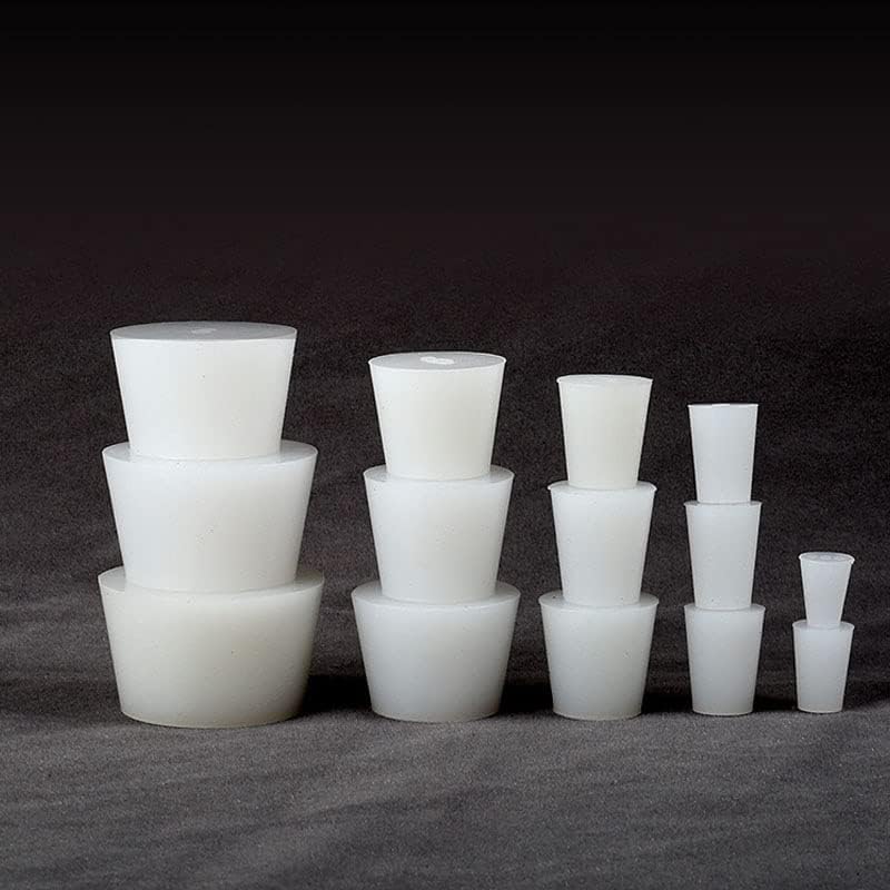 1/2/3/4/5Pcs Silicone Solid Plug Fermenter Cover Rubber Stopper with Hole Laboratory Valve Acid & Alkali Resistant Brew Wine Stoppers (Color : 32x42x30mm-hole, Size 5Pcs)