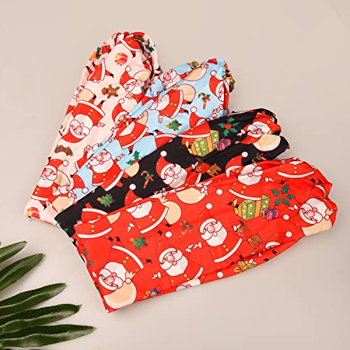 MFUOE 4 Pack Christmas Turban Headbands Twisted Head Wrap Elastic Turban Headband for Women Girls, Multicolor - Image 2