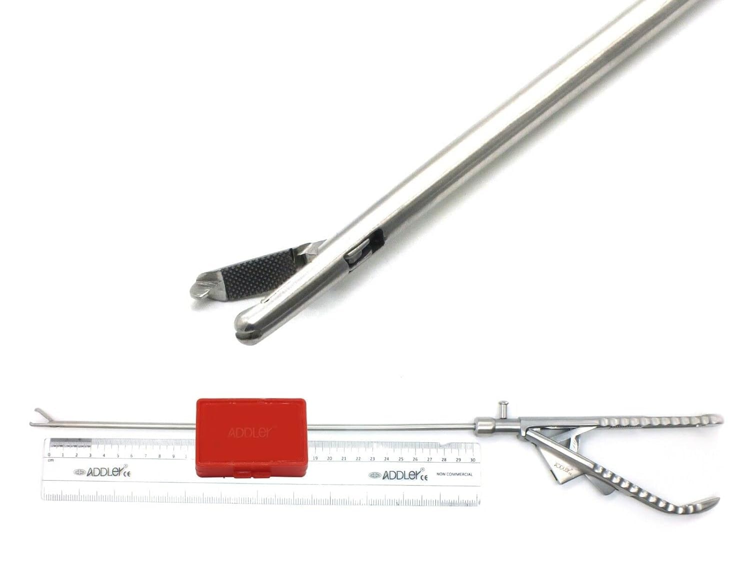 ADDLER Laparoscopic Tooth Type Jaw Needle Holder 5mmX330mm Ethicon Type Handle Stainless Steel Instrument. Qty 1-image-8
