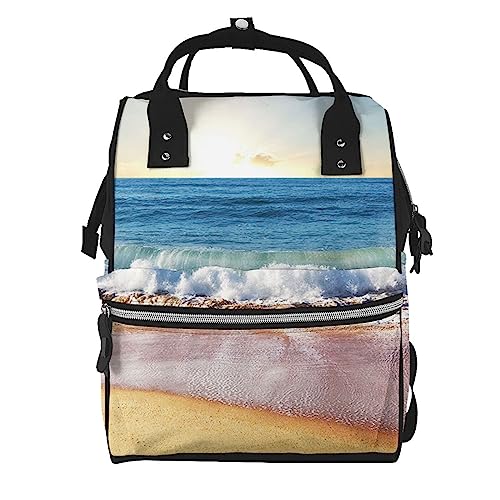 Sac à dos à langer noir grand volume et sac de voyage élégant