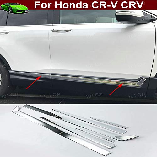 Kaitian 4pcs ABS Chrome Car Body Side Moulding Trim Overlay Cover Trim Molding Trim Molding Strip Decorative Emblems for Honda CRV CR-V 2017 2018 2019 2020 2021