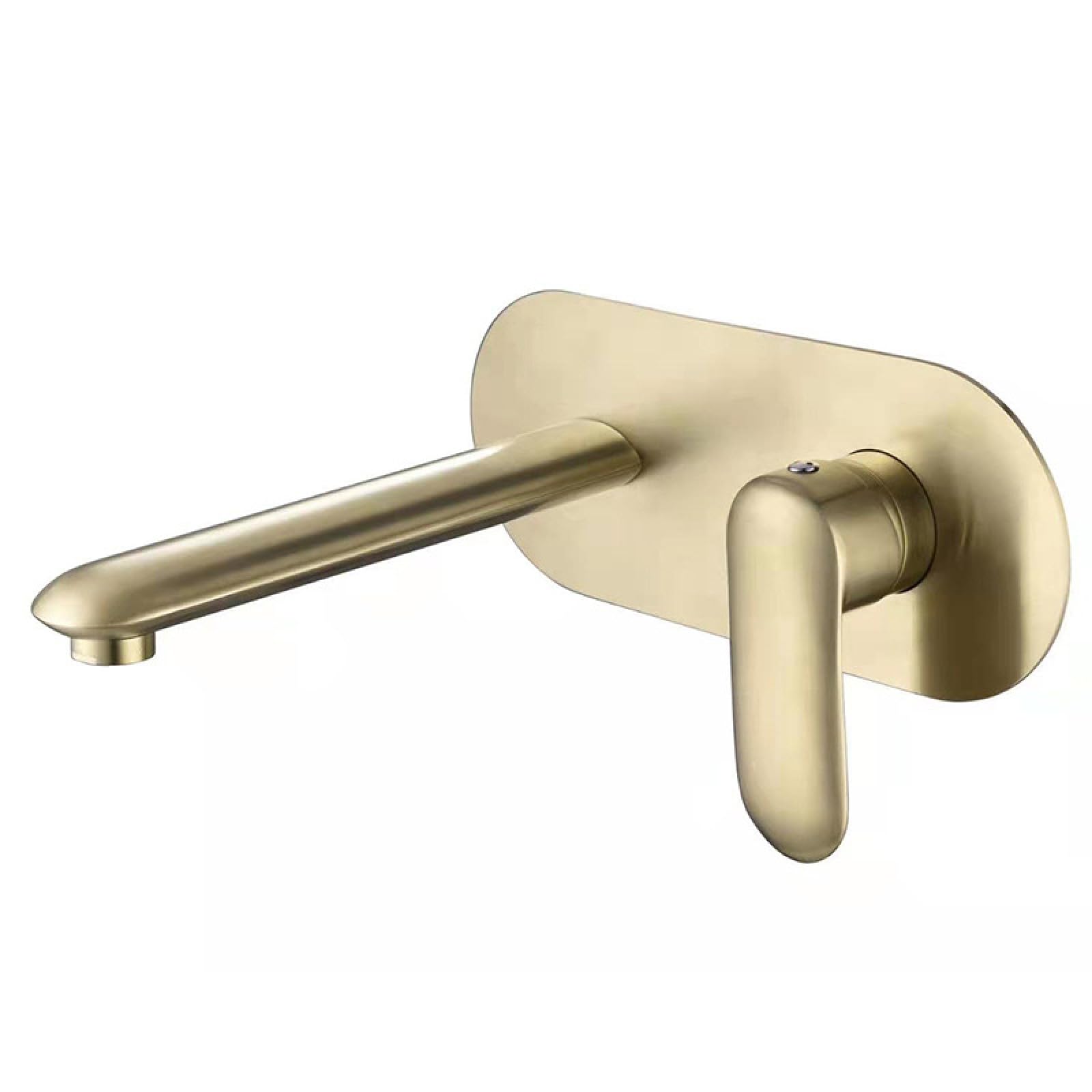 Mgnsjgyxn Gold Basin Taps Wall Mounted In-Wall Brushed Square Hot And Cold Wall Mounted Embedded Wall Concealed Bathroom Washbasin Basin Faucet