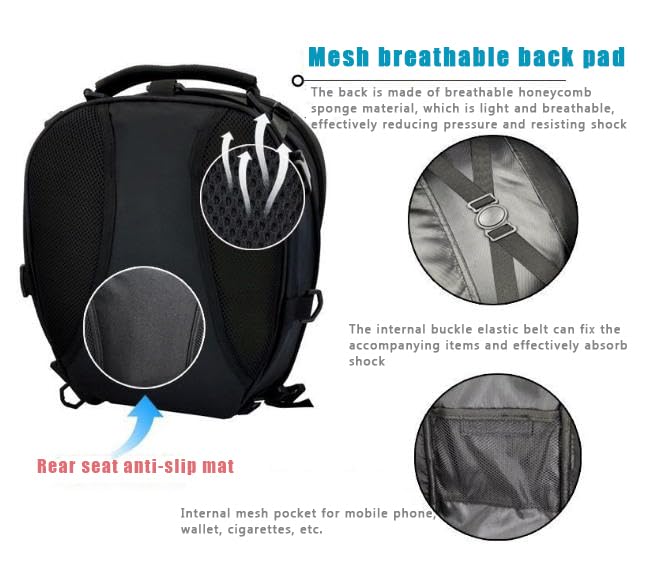 Sac de selle étanche Benelli Motobi 200 Evo capacité casque convertible en sac à dos - 6