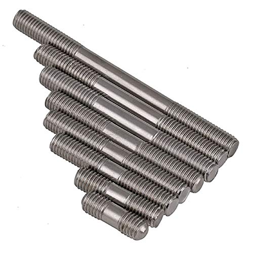 Dreneco M3×80mm Stainless Steel Double End Head Stud Screw Bolt Threaded Rod 10 pcs, M3×80mm,10 pcs