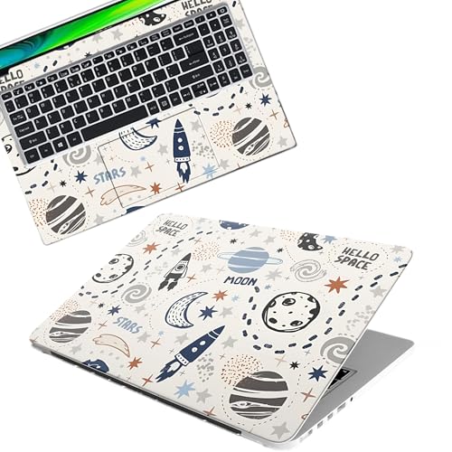 Image of Full Body Laptop Skin Bubble-Free| Laminated| Removable| HD Quality Sticker for Laptops Upto 15.6 Inches Compatible with Hp /Dell /Acer /Lenovo /Asus etc.(Space-218)