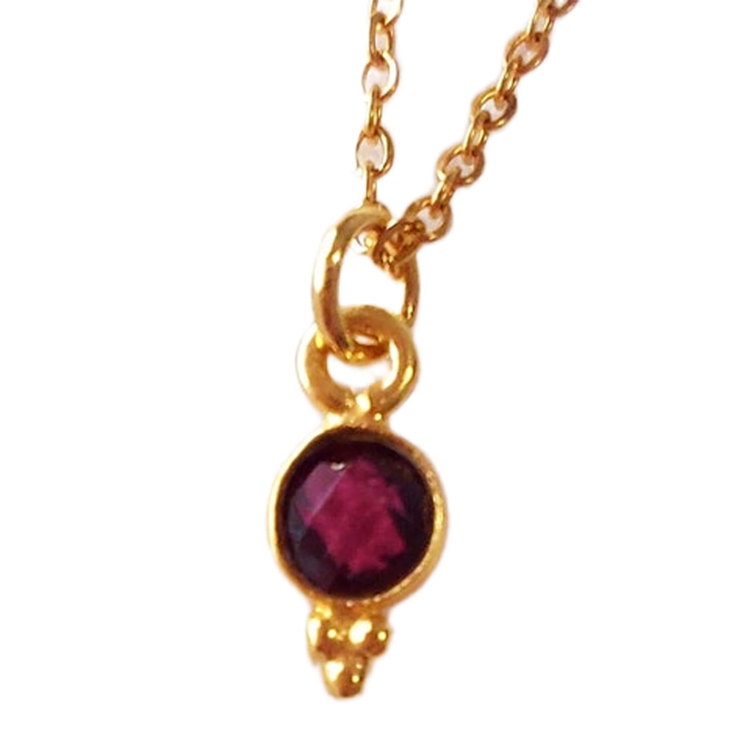 Pendentif grenat naturel argent 925 facetté d'exception - 4