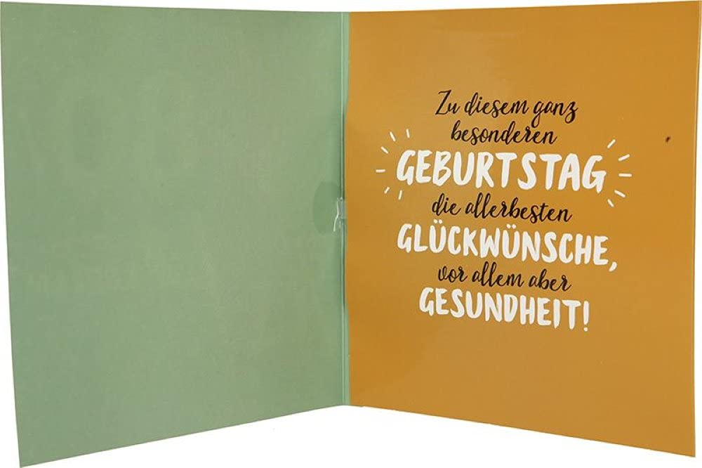Geburtstagskarte Zum 80. – Handverziert Mit 'Happy 80th Birthday', 16x16 Cm, Inkl. Umschlag