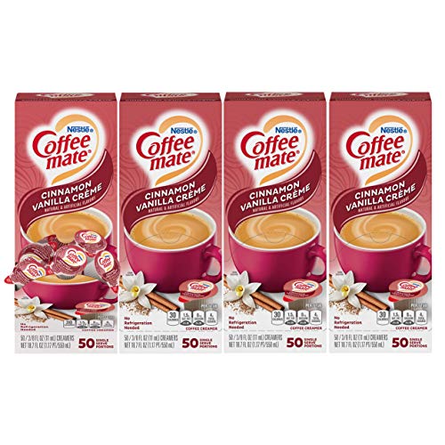 Nestle Coffee mate Coffee Creamer, Cinnamon Vanilla Creme, Liquid Creamer Singles, Box of