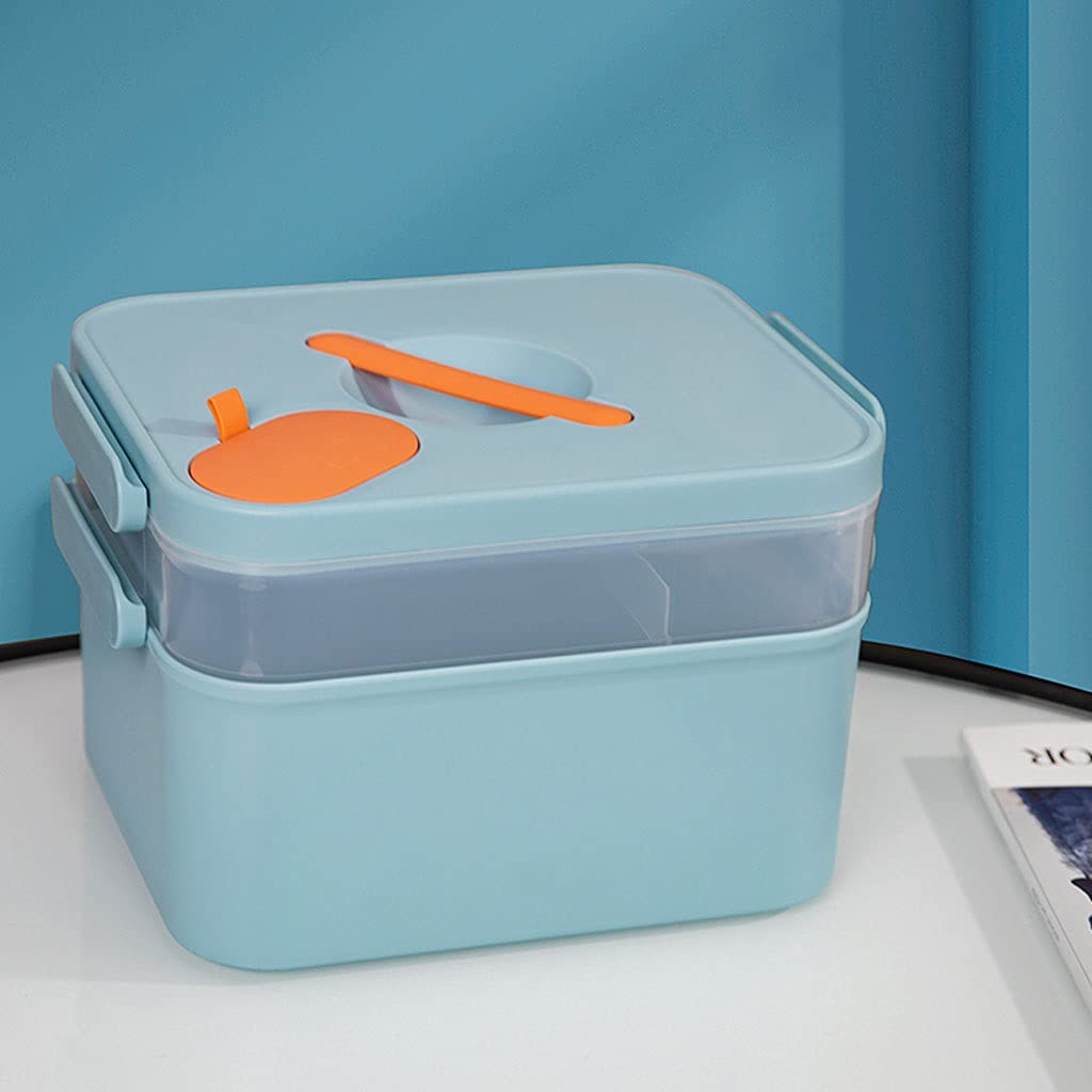 Kit di Pronto Soccorso Scatola Medica Cassetta con Piccola Scatola for Pillole Contenitore plastica Portatile Domestico for medicinali 11,22 Pollici,Kit di Pronto Soccorso(A Blue)