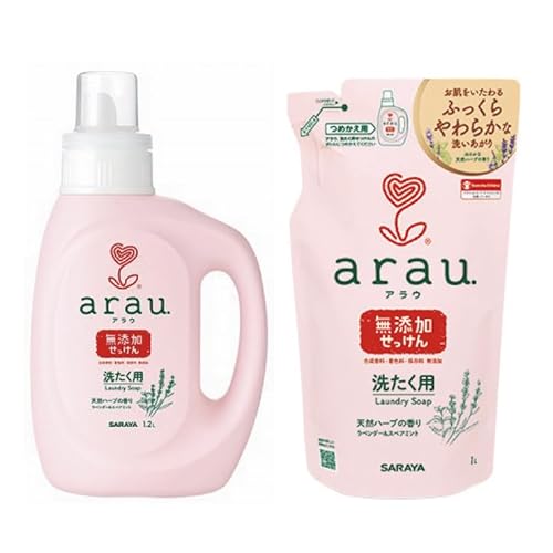 [詰め合わせBOX]アラウ 洗濯用せっけん本体 1.2L+アラウ 洗濯用せっけん詰替用 1L 3本(CL315-S-AL4)