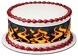 CSD Tortenbänder Flammen, 3 Teilig aus Zuckerpapier, essbare Tortendeko, Geburtstag