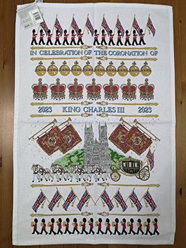 Ulster Weavers King Charles III Coronation 100% Cotton Tea Towel, Multicoloured, Limited Edition, Approx. 48 x 74 cms - Image 2