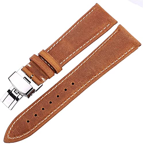 Finissez-en avec l'usure des bracelets grâce au cuir de vachette 24 mm à boucle papillon