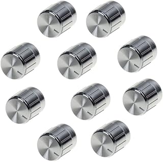 10PCS Silver 6mm Shaft Hole Amplifier Knob for Rotary Encoder Potentiometer Knobs