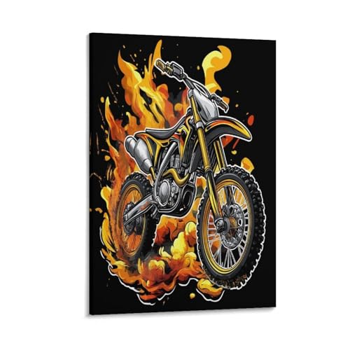 Peintures sur toile motocross de haute qualite decoration interieure 40x60cm