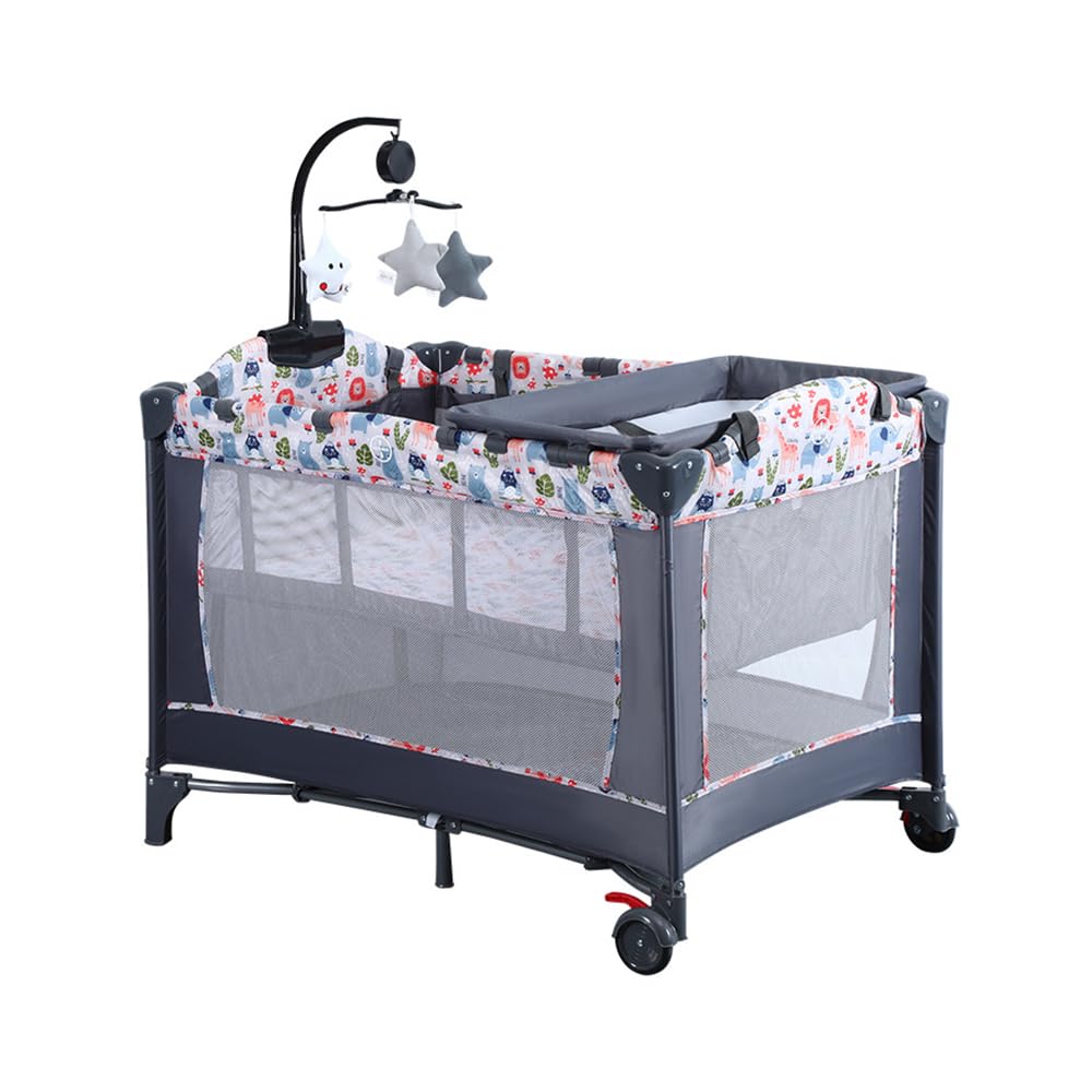 Amazon.co.jp: Lukaedy ベビーベッド プレイヤード ベビーサークル  