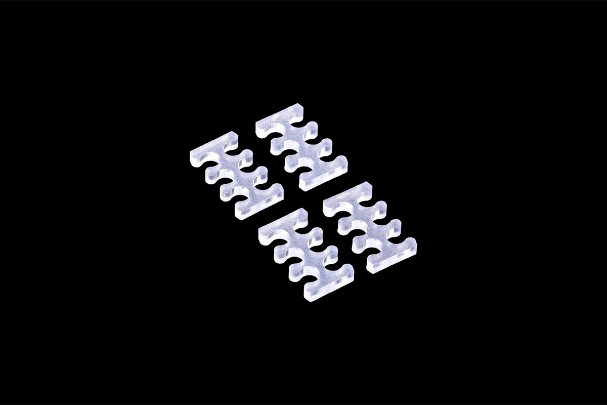 Alphacool 24743 Eiskamm X6-3mm clear - 4 pcs Modding Eiskamm