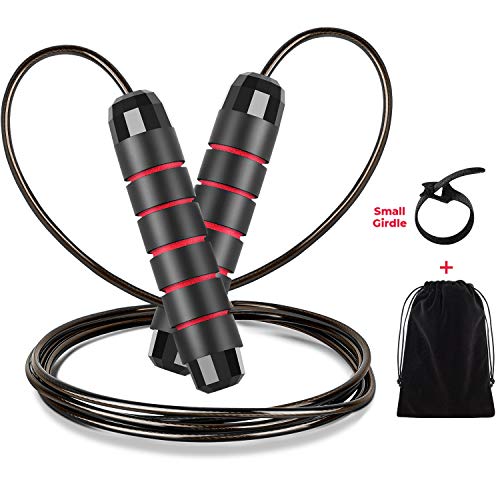 Renoj Jump Rope, Jump Ropes for Fitness, Jump Rope Workout for Exercise (Red)