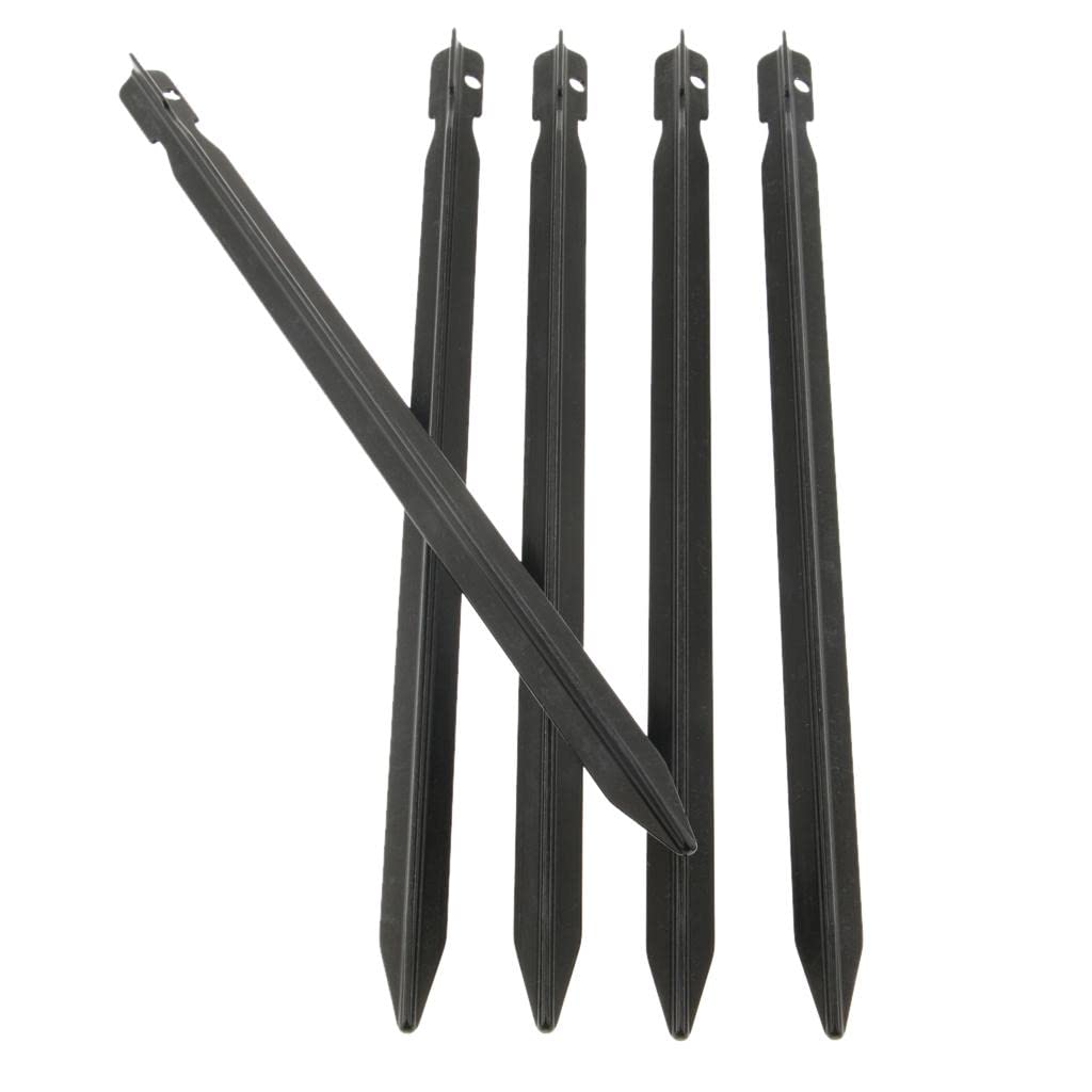 Zeltheringe aus Aluminium, 23 cm, dreieckig, Schwarz, 10 Stück