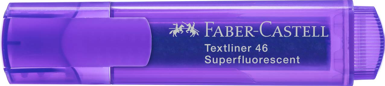 Faber-Castell Textliner 46 Textmarker Superfluoreszierend, Violett, 50 Stück