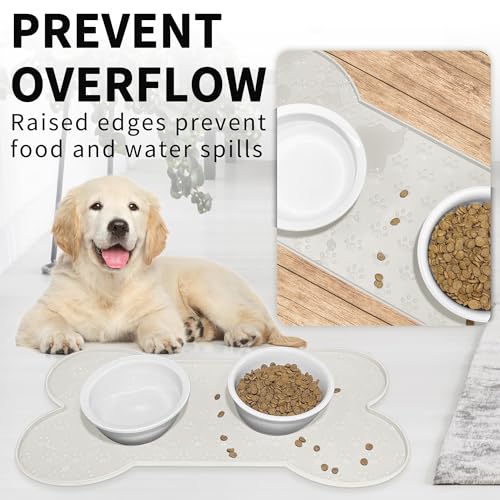 Dog-Food-Mat-Anti-Slip-Silicone-Dog-Bowl-Mat-Thicker-Pet-Placemat-Waterproof-Cat-Feeder-Pad-with-Raised-Edge-Puppy-Kitten-Feeding-Mats-Suitable-Small-Medium-Sized-Dogs-Cats-Eating-Tray Dog Food Mat Anti Slip Silicone Dog Bowl Mat Thicker Pet Placemat Waterproof Cat Feeder Pad with Raised Edge Puppy Kitten Feeding Mats Suitable Small Medium Sized Dogs Cats Eating Tray
