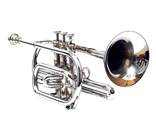 NASIR ALI CORNET Bb PITCH NICKEL SILVER WITH FREE HARD CASE AND MP