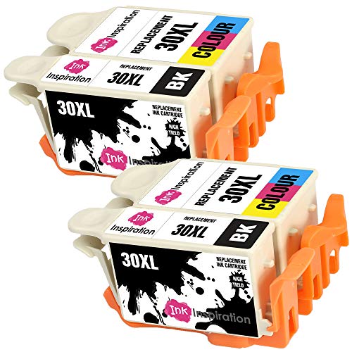 INK INSPIRATION® Reemplazo para Kodak 30 30XL 30B 30CL Multipack 4 Cartuchos de Tinta Compatible con Kodak ESP C100 C110 C115 C300 C310 C315 C330 C360 2150 1.2 3.2 3.2S Hero 2.2 3.1 5.1, Negro/Color