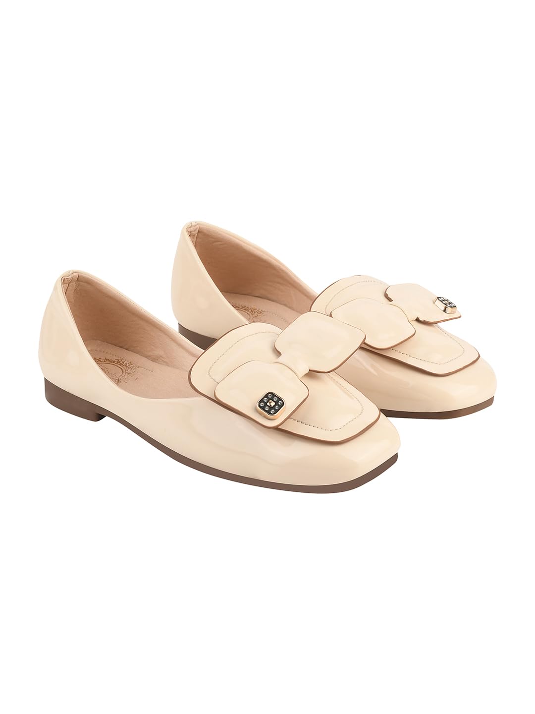 Bow Detailed Marry Janes for Women & Girls Ethnic Party Block Heels Mules Sandals Classic Ballerina Flat Shoes-image-35