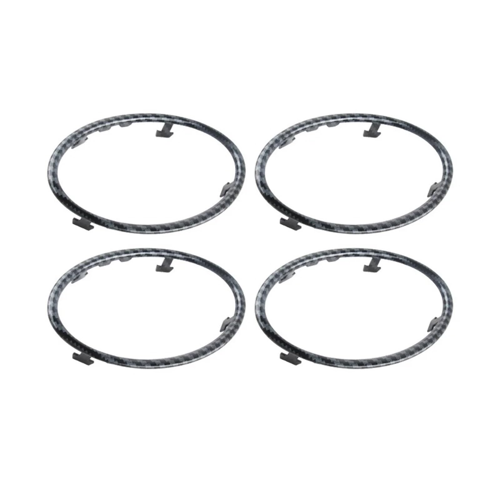 Car Interior Sticker 1/4Pieces for Focus 2 MK2 2005-2013 Car Air Conditioning Trim Outlet Decoration Circle Ring Sticker Auto Accessories(4pieces Carbon Fiber)