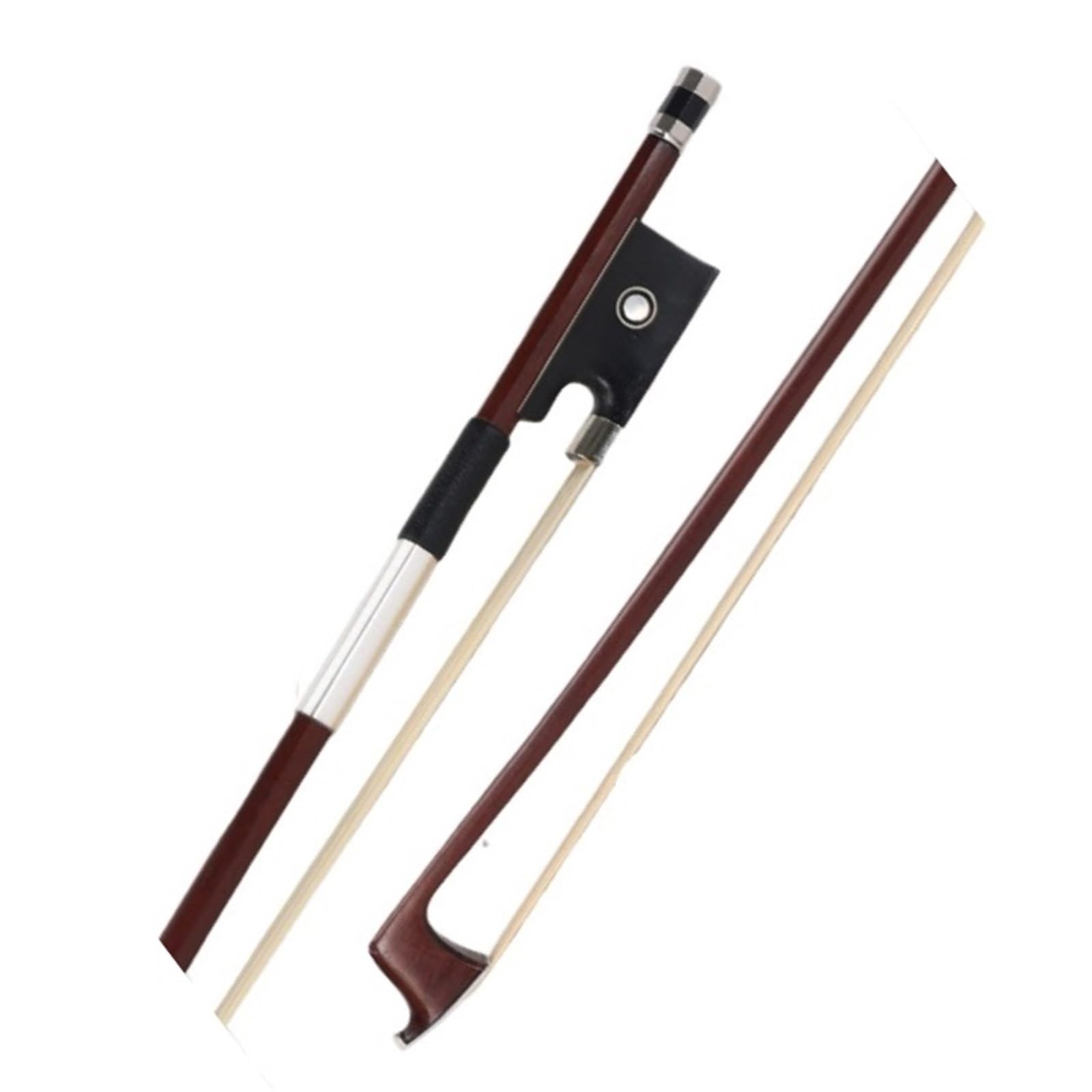 Arco Per Pratica Del Violino Arco per violino per principianti Arco in legno di sandalo rosso brasiliano accessori per strumenti a grandezza naturale con coda di cavallo(1/8 size)