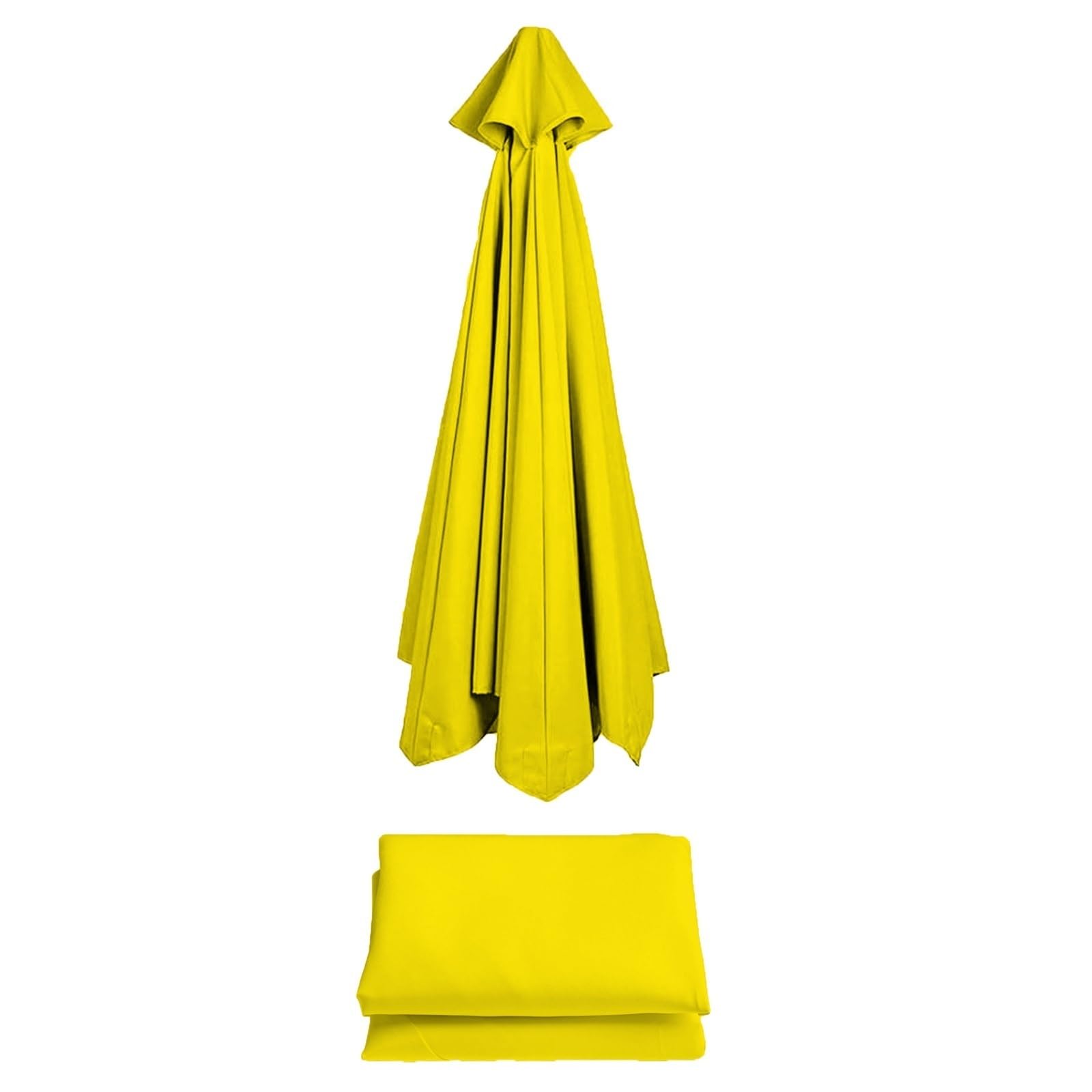 Tettoia di ricambio per ombrellone da esterno in tessuto di ricambio a 6/8 coste, impermeabile e resistente ai raggi UV, tessuto bianco (2 m/2,7 m/3 m)