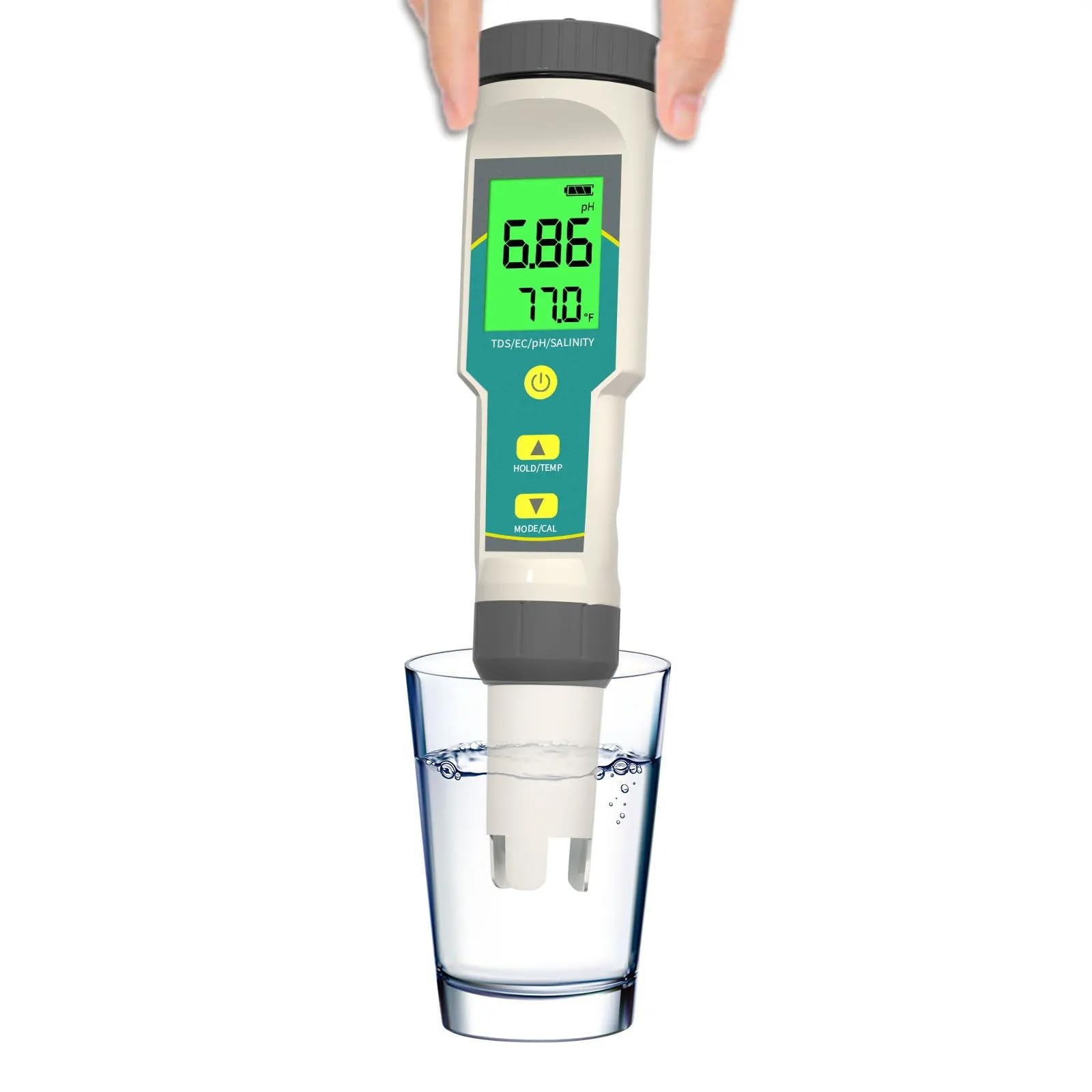 Testeur numérique de qualité l'eau 5 en 1, PH TDS EC, compteur température salinité