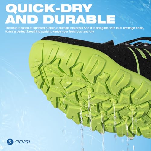 Image of SIMARI Water Shoes for Women Men - Barefoot Quick-Dry Aqua Socks | Lightweight Swim Shoes for Surfing, Swimming, Beach Sports, Kayaking, Diving | Non-Slip Design