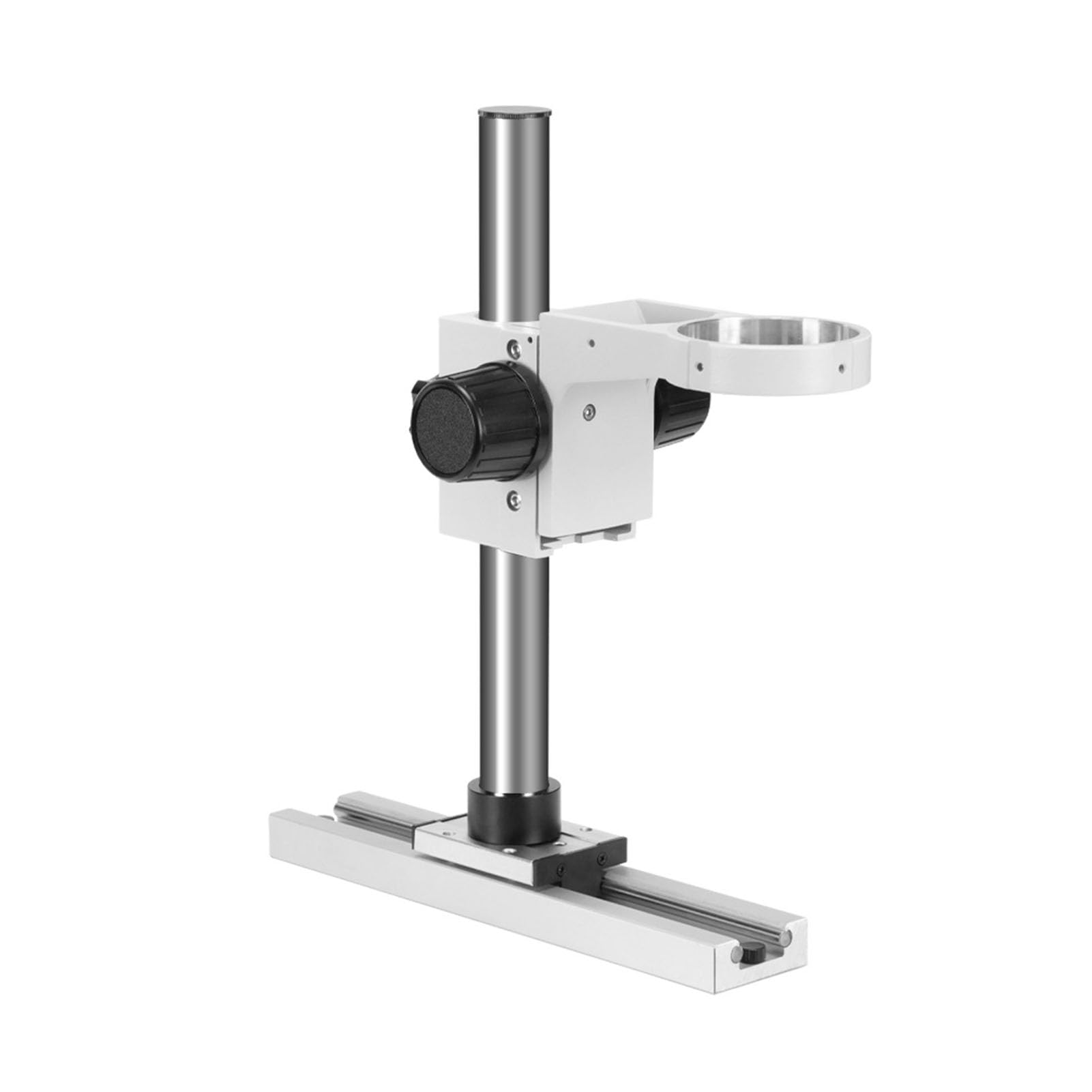 Soporte de Riel Deslizante para Microscopio, Soporte de Metal Ajustable de 360° para un Fácil Posicionamiento y Uso Versátil, 295x60mm