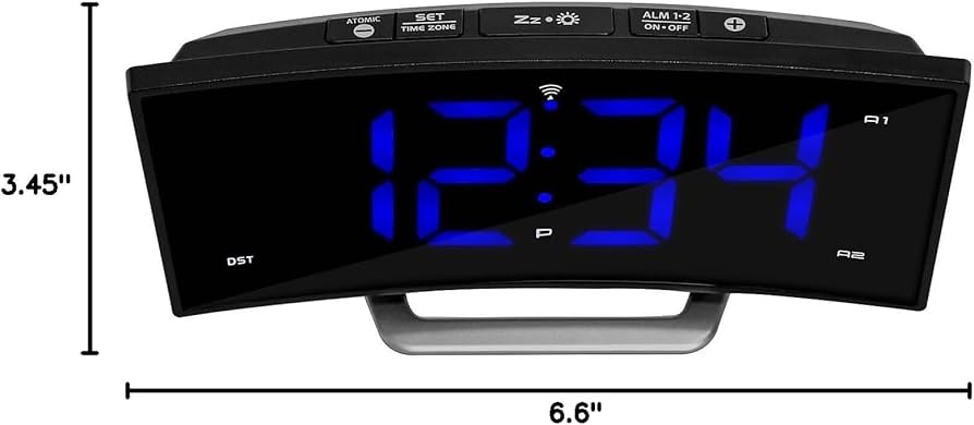 Amazon.com: La Crosse Technology Curved Blue LED Atomic Dual Alarm
