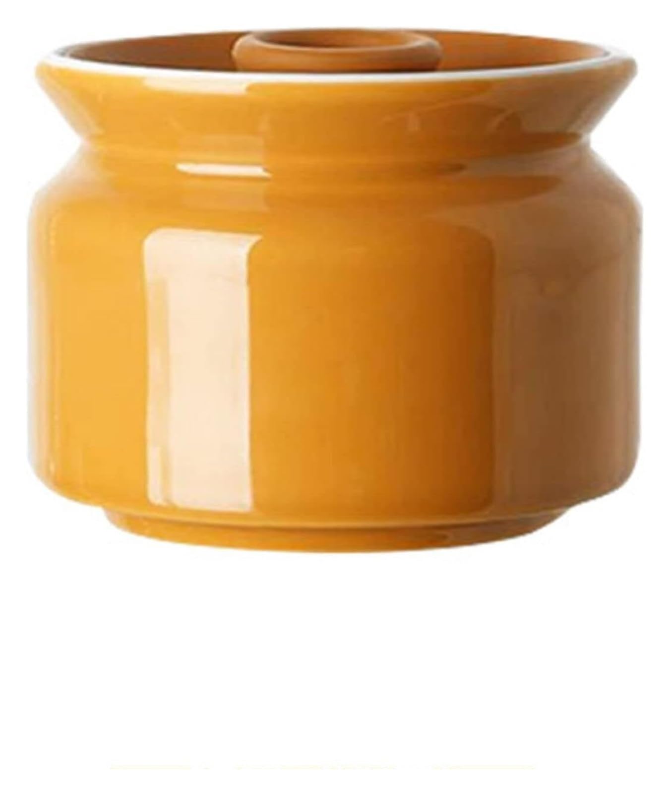 Sucrier, sucrier, sucrier avec couvercle hermétique, pot de stockage de sucre de couleur unie, pot à sucre, récipient à sucre pot à épices-blanc(Yellow,10x15.5cm)