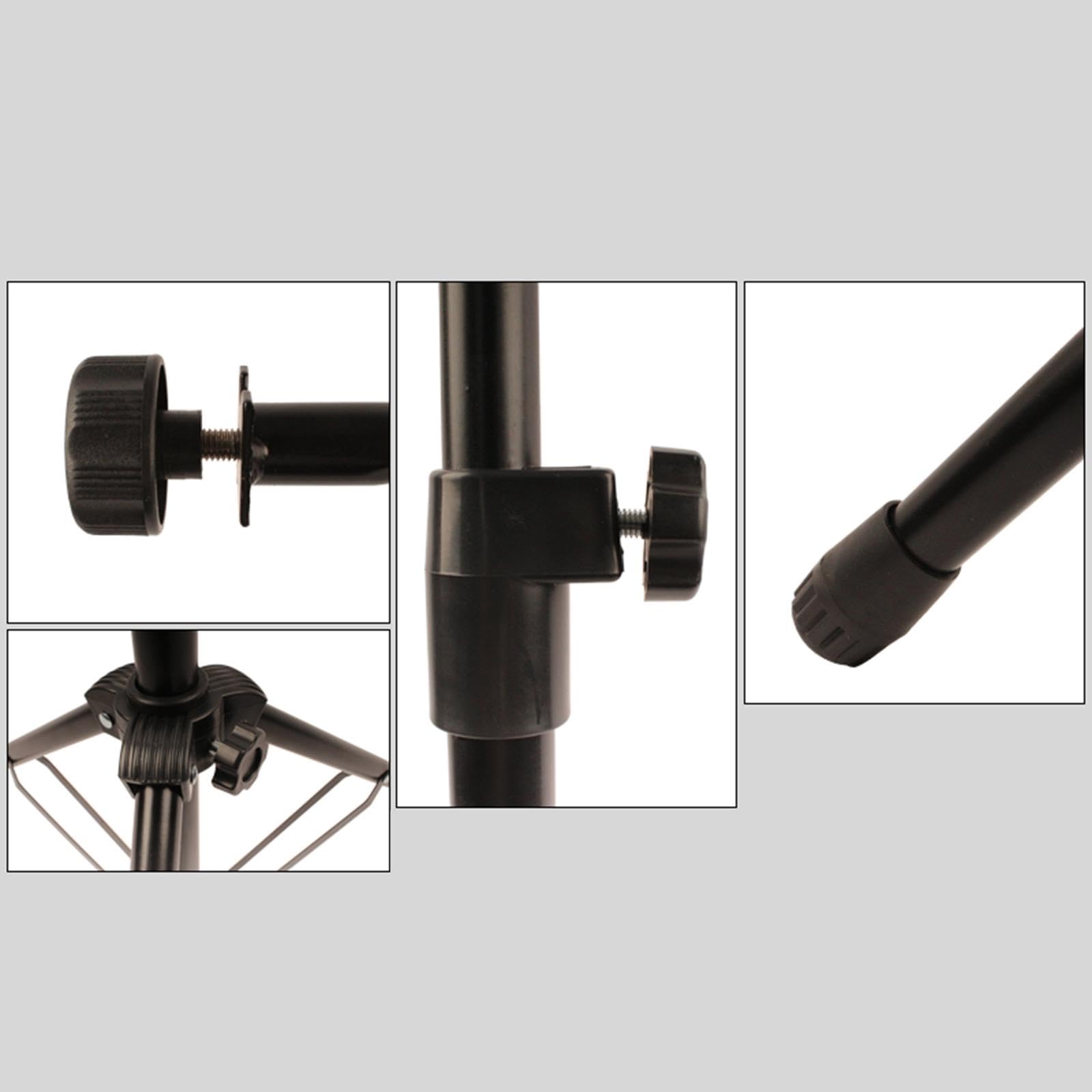 F Fityle Support réglable à barres tonales, support à percussion sur trépied à tubes tonals ainsi, base antidérapante noire en métal à poser à sol à musiciens, hàteur réglable à 54 à 125 cm.