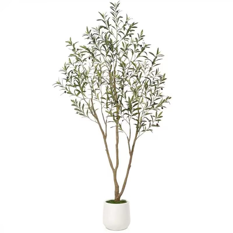 Clevich Kunstolijfboom, 180cm Kunstolijfboom, Grote Olijfboomplant, Kunstolijfboom in Pot, voor Woonkamer, Slaapkamer, Kantoor, Tuin, Moderne Decoratie, Housewarming Cadeau