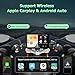 APHQUA Motocycle Carplay-7-Inch Motorcycle GPS Navigation System with Apple CarPlay & Android Auto, Waterproof Touchscreen, Bluetooth, IP67 Waterproof for Motorbike, Support Siri & Google Assistant