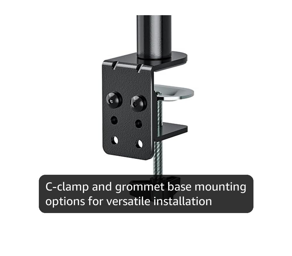 WALI Single Monitor Mount, Monitors Desk Mount, Single Monitor Arm Holds Screen Up to 32inch, 22lbs, Fully Adjustable Mount Designed for Home Office Application(M001S), Black