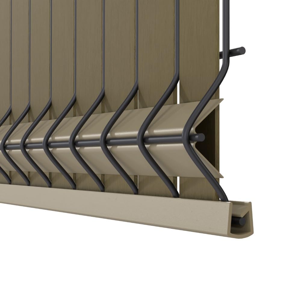DECKLINEA Kit Occultation Bois Composite - Beige - Hauteur : 193 cm - AKIDO - Lattes Pleines Résistantes - Montage Facile - Haute Resistance - 3 Couleurs Disponibles